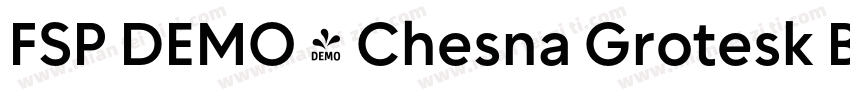 FSP DEMO - Chesna Grotesk Bold字体转换